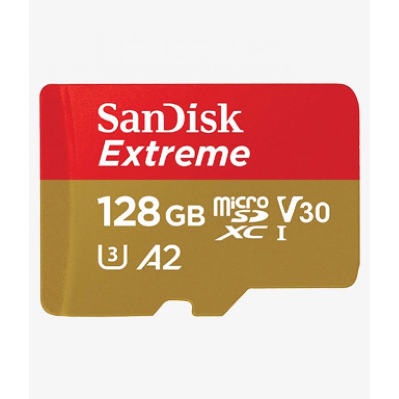 SanDisk SDSQXAA-128G-GN6MN 128GB Extreme microSD UHS-I U3 V30 A2 160MB/s- SDSQXAA-128G-GN6MN